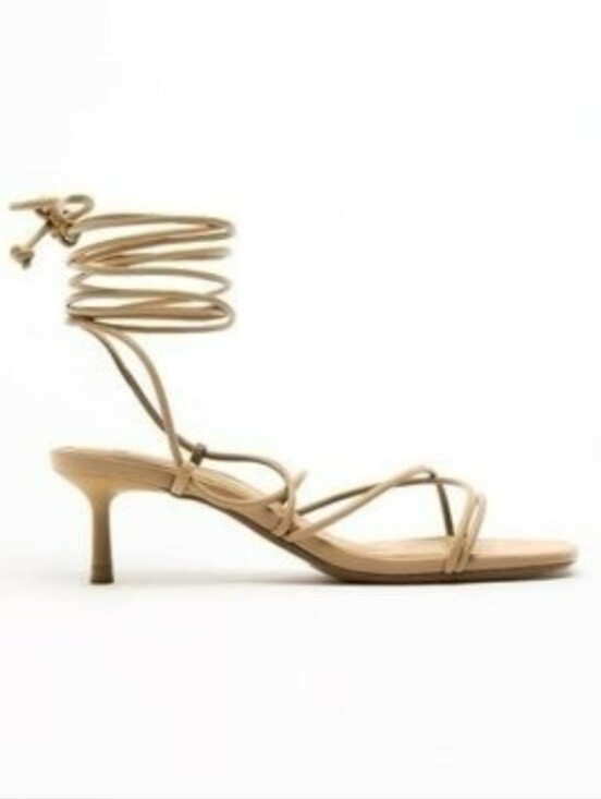Zara Shoes - Zara Strappy Kitten Heels